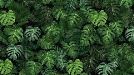 Naklejka na ściany i meble Vibrant Abstract Vivid Colors of Tropical Plant Background