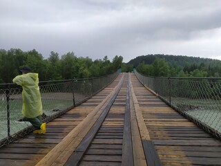 person on the bridge