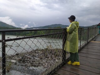 person on the bridge