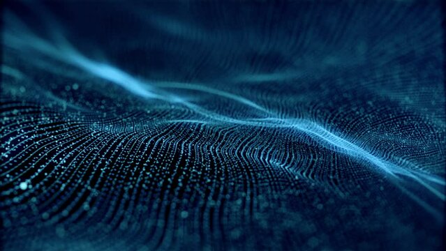 Digital Waves in a 3D animation