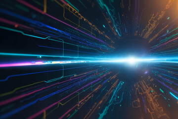 Obraz premium Virtual reality. Futuristic VR head-up display design.