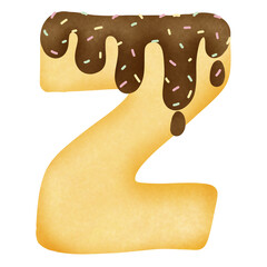 Cookie chocolate alphabet Z