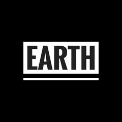 earth simple typography with black background