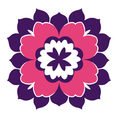 flower logo vector simple abstract flat mandala tattoo plant color blossom floret bloom stencil