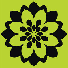 flower logo vector simple abstract flat mandala tattoo plant color blossom floret bloom stencil