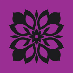 flower logo vector simple abstract flat mandala tattoo plant color blossom floret bloom stencil