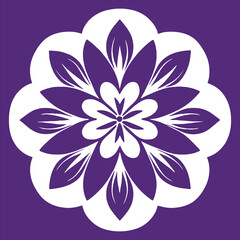 flower logo vector simple abstract flat mandala tattoo plant color blossom floret bloom stencil