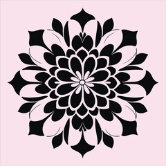 flower logo vector simple abstract flat mandala tattoo plant color blossom floret bloom stencil