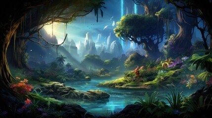 Obraz na płótnie Canvas Beautiful Game Environment Art