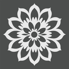 flower logo vector simple abstract flat mandala tattoo plant color blossom floret bloom stencil