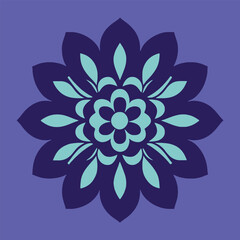 flower logo vector simple abstract flat mandala tattoo plant color blossom floret bloom stencil
