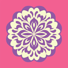 flower logo vector simple abstract flat mandala tattoo plant color blossom floret bloom stencil