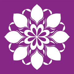 flower logo vector simple abstract flat mandala tattoo plant color blossom floret bloom stencil