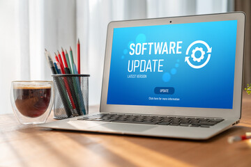Software update on computer for modish version of device software upgrade
