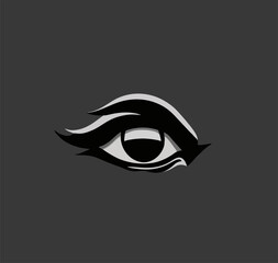 simple illustration design of eyeball