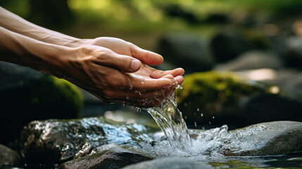 water in hand Generative Ai
