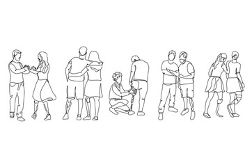 Single continuous line drawing disabled person on prostheses. Disabled sportsman or woman with amputated foot. Disabled sport, disability games. One line draw graphic design vector