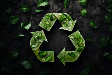 Recycle symbol copy space, Eco friendly earth background