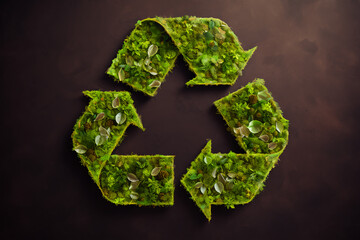 Recycle symbol copy space, Eco friendly earth background