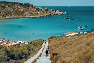 stairs to a beach in Malta