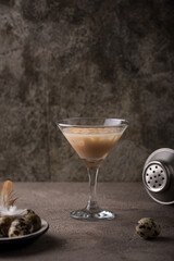 Creamy chocolate coffee alcoholic cocktail