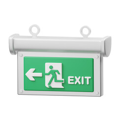 Emergency Exit Sign 3D Icon