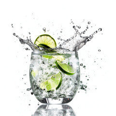 Gin with tonic and lime