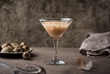 Creamy chocolate coffee alcoholic cocktail