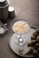 Creamy chocolate coffee alcoholic cocktail