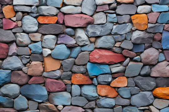 Rock wall, Colorful stone background