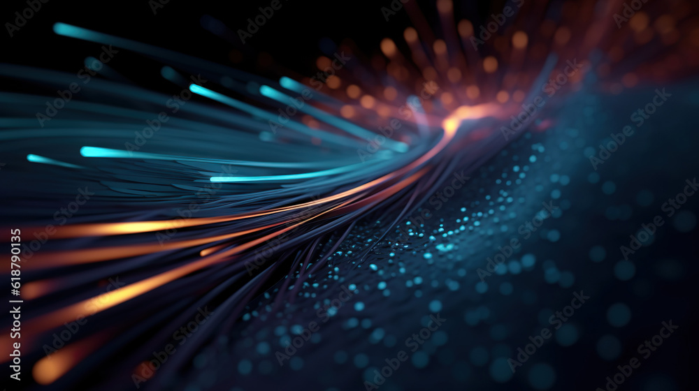 Wall mural modern digital abstract 3d background. can be used in the description of network abilities, technolo