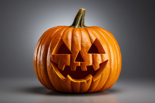 Jack o' lantern halloween pumpkin isolated generative ai