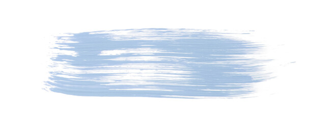 Blue paint brush stroke isolated transparent