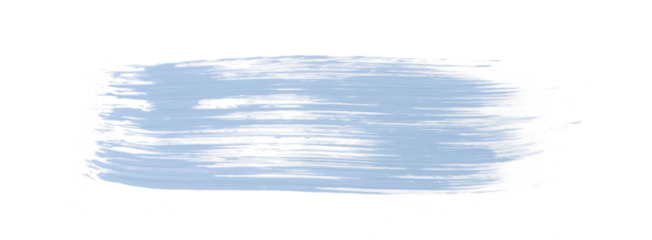 Blue paint brush stroke isolated transparent