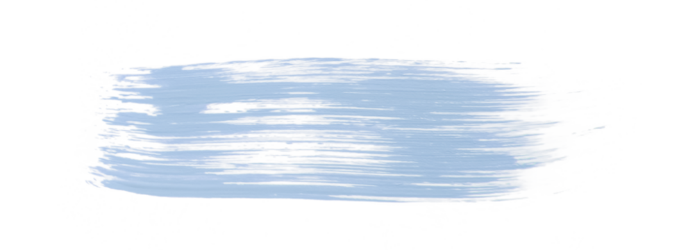 Blue paint brush stroke isolated transparent