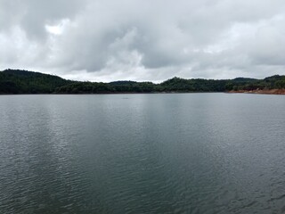 clouds over the lake