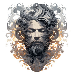 Mythical Reverie: A Vector Tribute to Classical Beauty