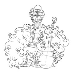 ALBANIA MEN FOLK MUSIC, LAHUTAR, LUTE