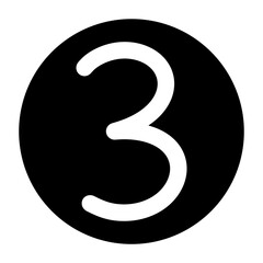 Number in black circle