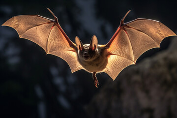 bat animals are flying  - obrazy, fototapety, plakaty