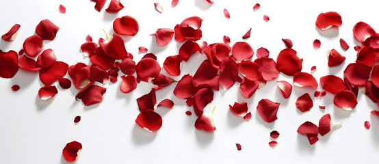 petals of rose petals are scattered together on the ground Generated by AI