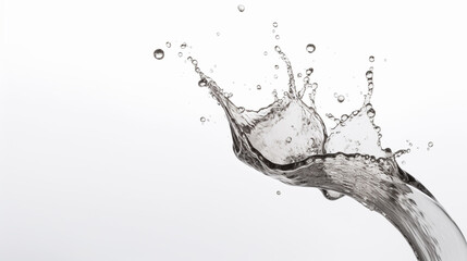 Water splash with a white background. Generative ai