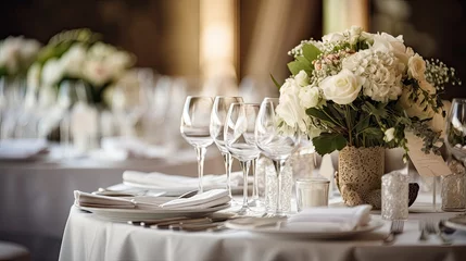 Foto op Plexiglas wedding table setting © Denis