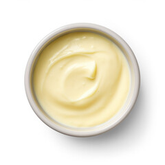 Aioli sauce in a bowl Transparent