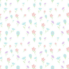 Seamless pattern with flowers 
