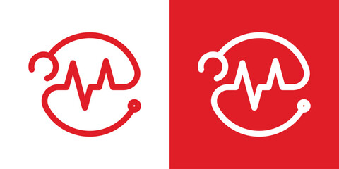 logo design heart health icon vector inspiration