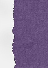 toile de jute violette et papier déchiré - obrazy, fototapety, plakaty