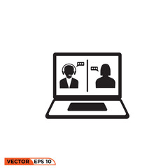 Icon vector graphic of Laptop