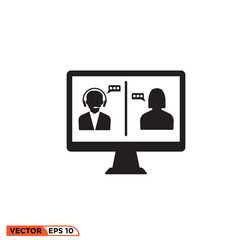 Icon vector graphic of Monitor