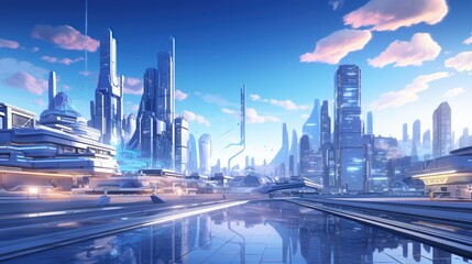 landscape of the future city - Generative AI technology, Generative, AI, technology,